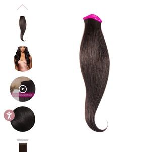 22’ Natural black Glam Seamless Tape In Extension